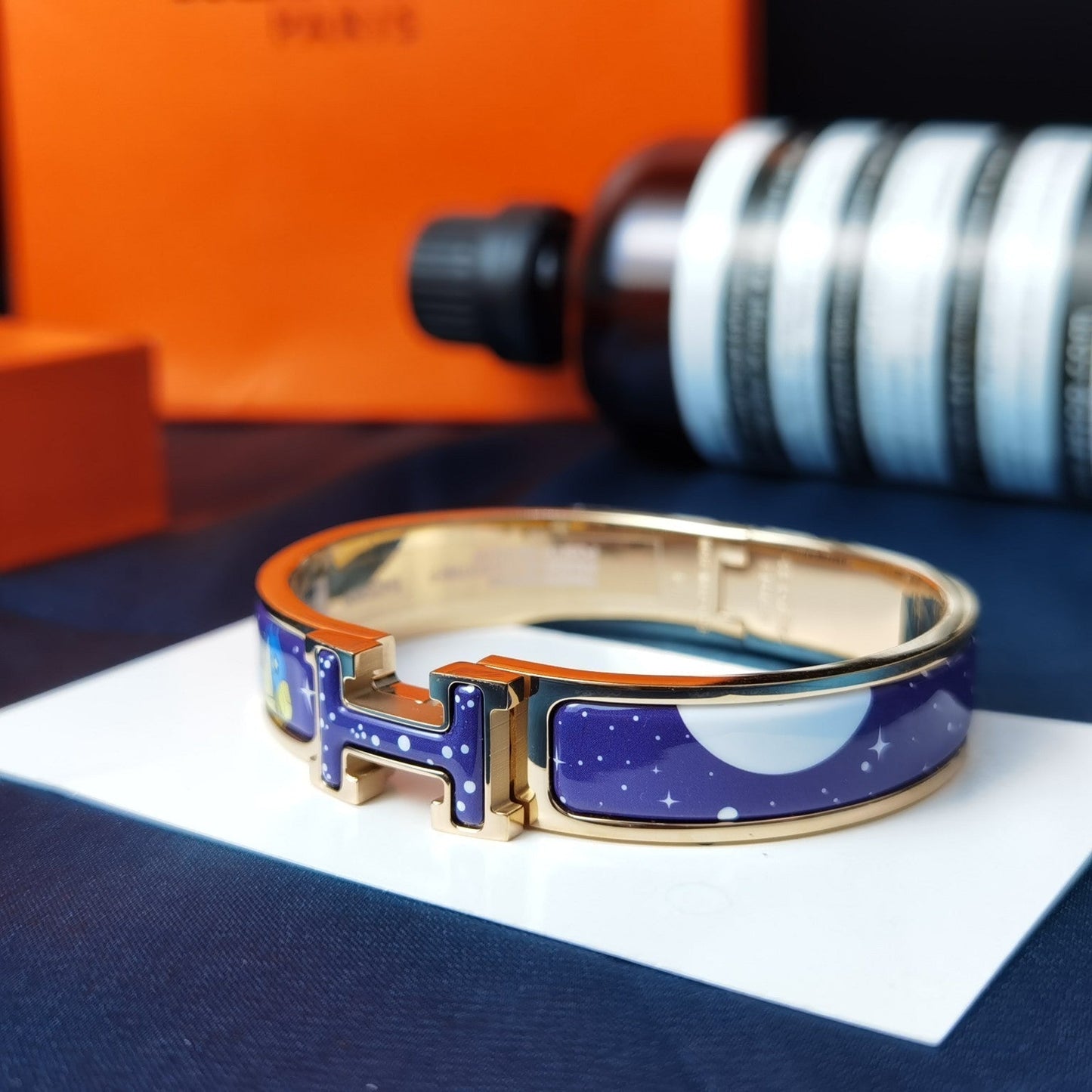 [Vintora]H STAR AND MOON BRACELET 12MM