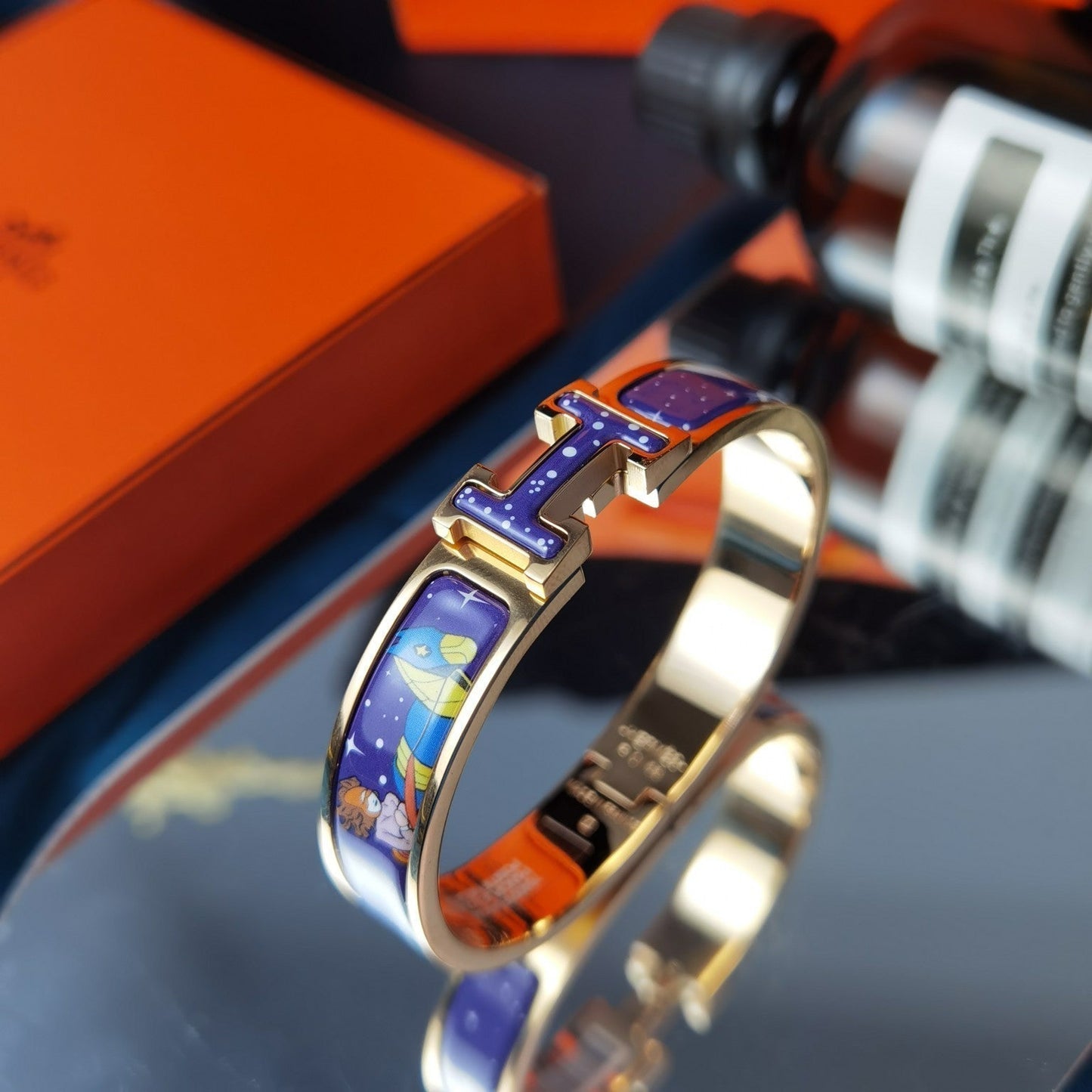 [Vintora]H STAR AND MOON BRACELET 12MM