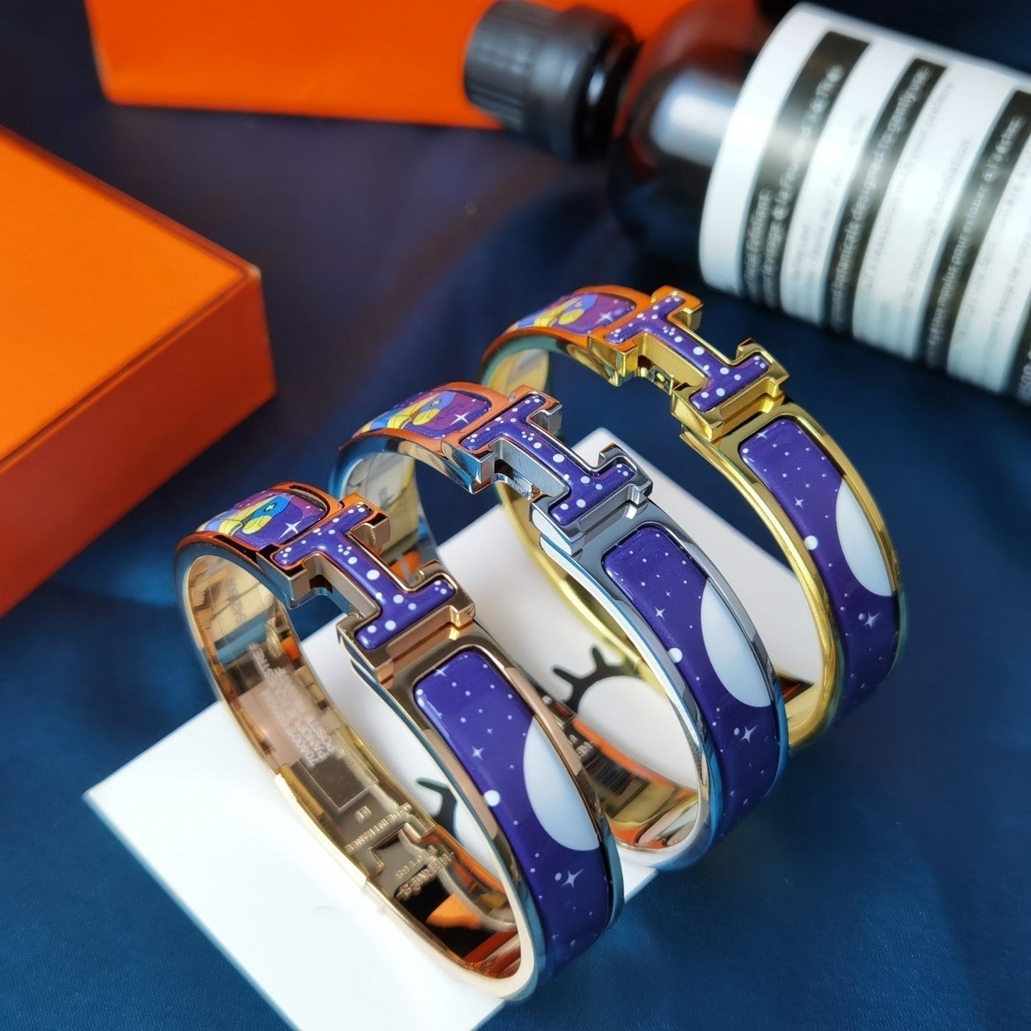 [Vintora]H STAR AND MOON BRACELET 12MM