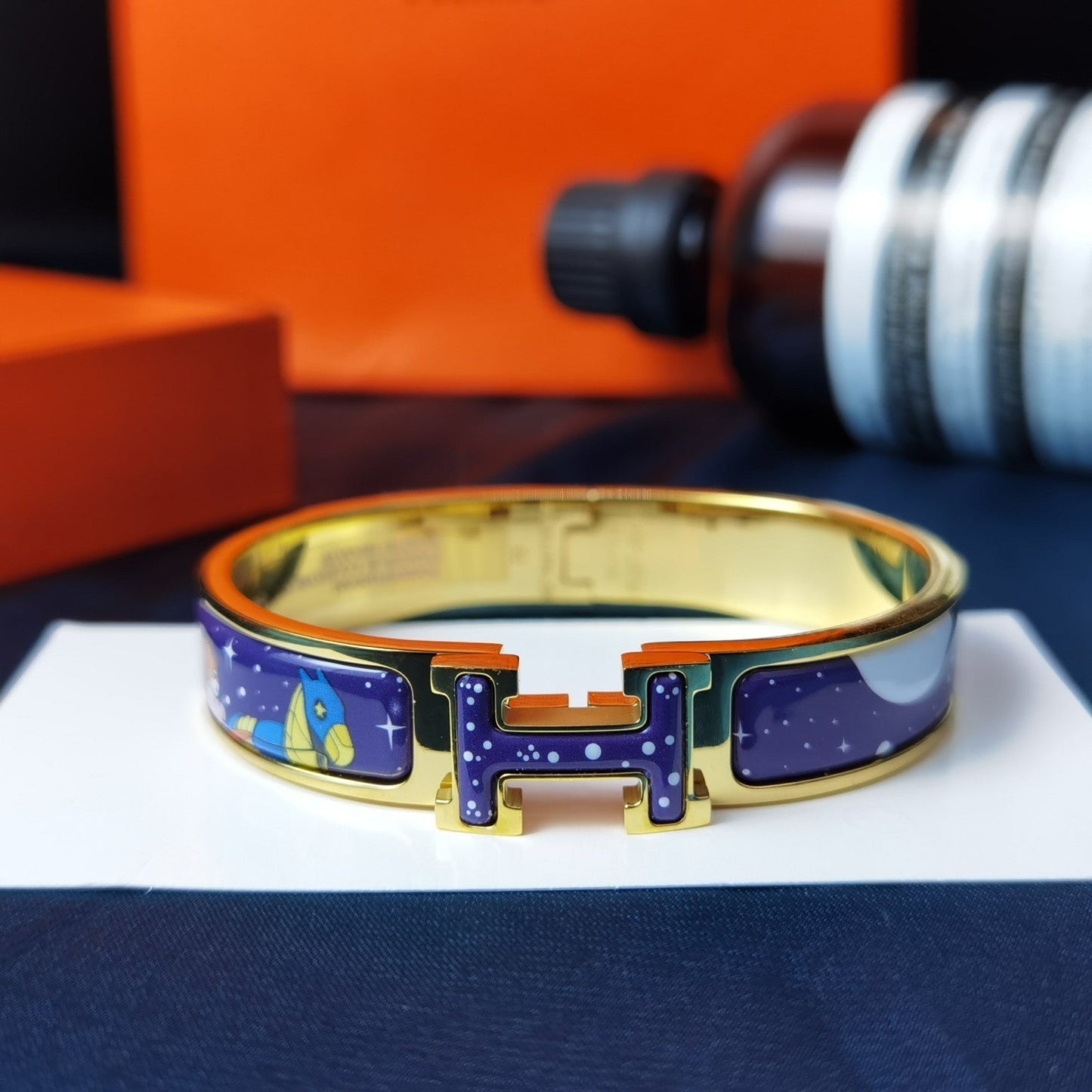 [Vintora]H STAR AND MOON BRACELET 12MM