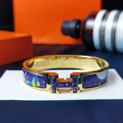 [Vintora]H STAR AND MOON BRACELET 12MM