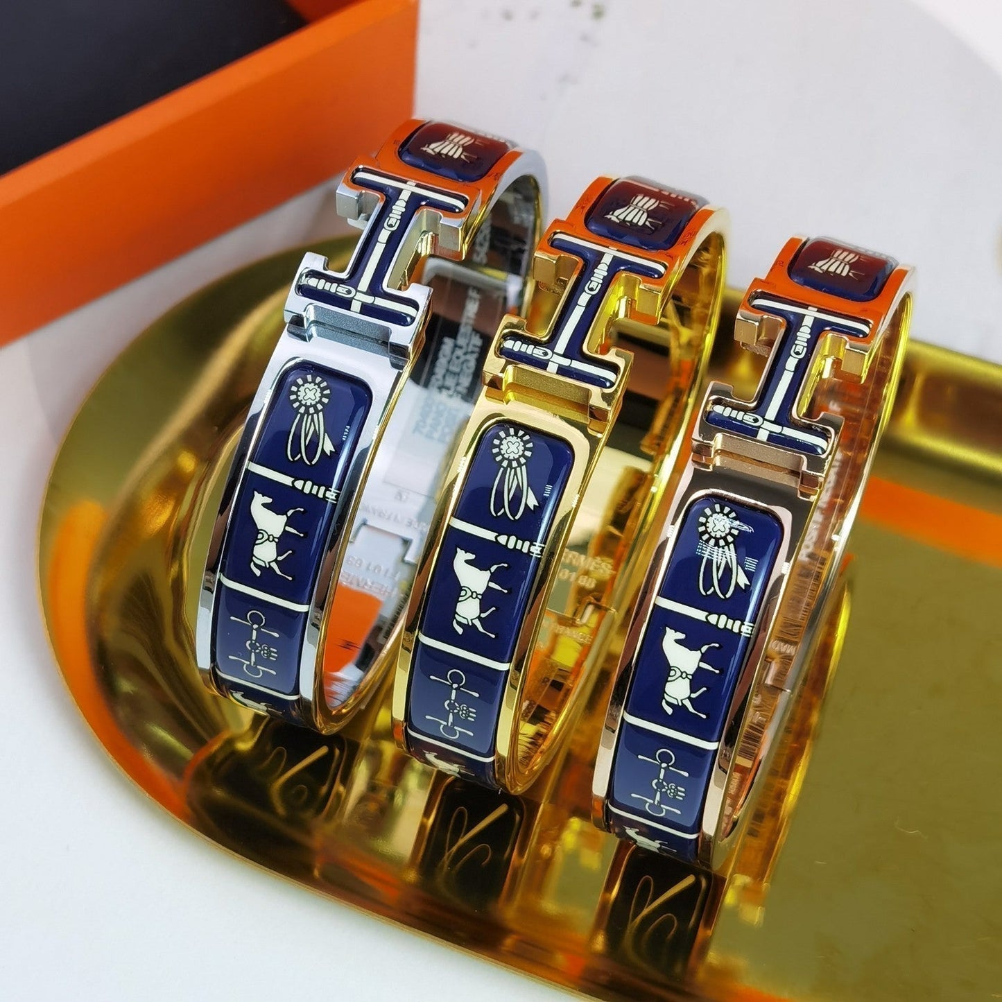 [Vintora]H COUVERTURES DARK BLUE BRACELET