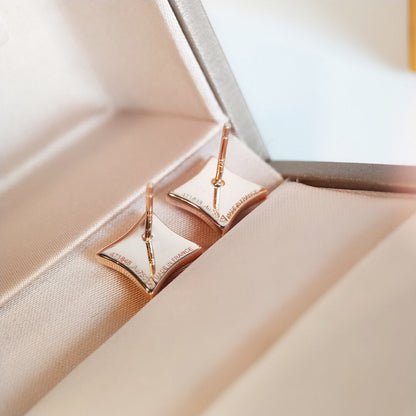 [Vintora]STAR MOP PINK GOLD EARRINGS