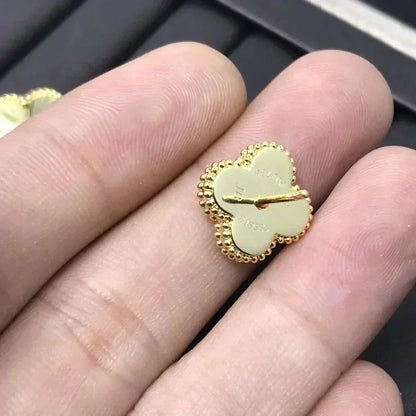 [Vintora]CLOVER MINI 9.5MM LASER EARRINGS