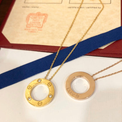 [Vintora]LOVE NECKLACE 16MM 3 DIAMONDS