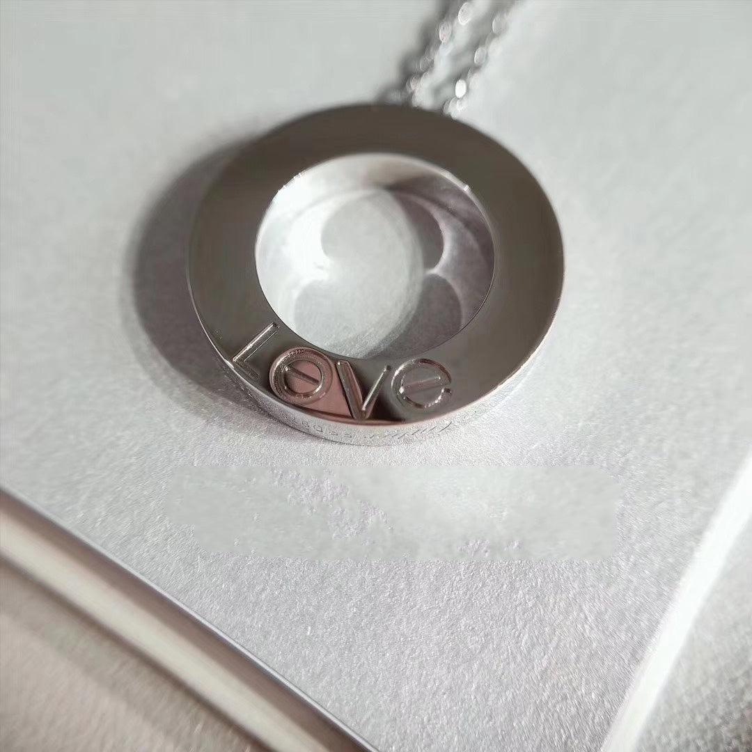 [Vintora]LOVE NECKLACE ADJUSTABLE SILVER