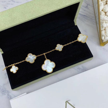 [Vintora]MAGIC CLOVER MOP GOLD BRACELET 5 MOTIFS