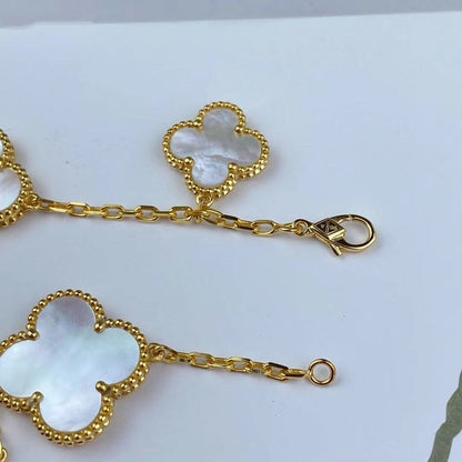 [Vintora]MAGIC CLOVER MOP GOLD BRACELET 5 MOTIFS