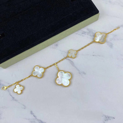 [Vintora]MAGIC CLOVER MOP GOLD BRACELET 5 MOTIFS