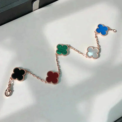 [Vintora]CLOVER 5 MOTIFS MULTICOLOR BRACELET