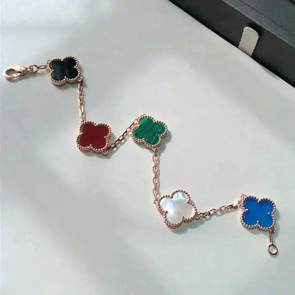 [Vintora]CLOVER 5 MOTIFS MULTICOLOR BRACELET