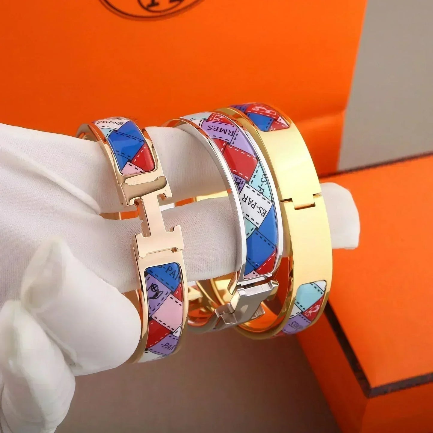 [Vintora]H BRACELET DOTTED BORDER 12MM