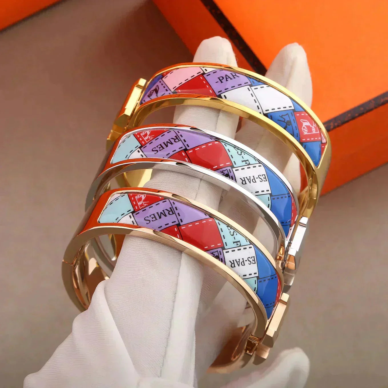 [Vintora]H BRACELET DOTTED BORDER 12MM