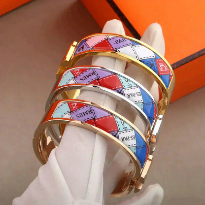 [Vintora]H BRACELET DOTTED BORDER 12MM