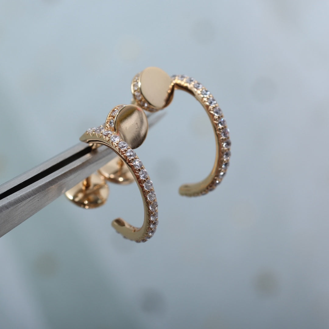 [Vintora]JUSTE EARRINGS 12.75MM PINK GOLD DIAMOND