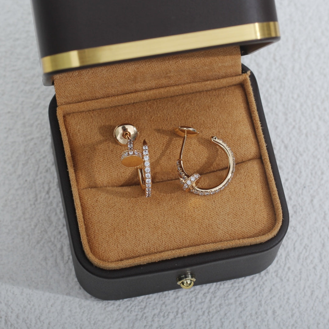 [Vintora]JUSTE EARRINGS 12.75MM PINK GOLD DIAMOND