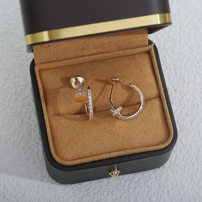 [Vintora]JUSTE EARRINGS 12.75MM PINK GOLD DIAMOND