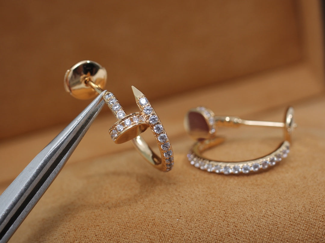 [Vintora]JUSTE EARRINGS 12.75MM PINK GOLD DIAMOND