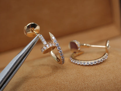 [Vintora]JUSTE EARRINGS 12.75MM PINK GOLD DIAMOND