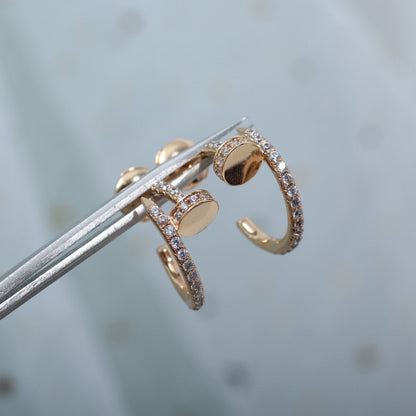 [Vintora]JUSTE EARRINGS 12.75MM PINK GOLD DIAMOND