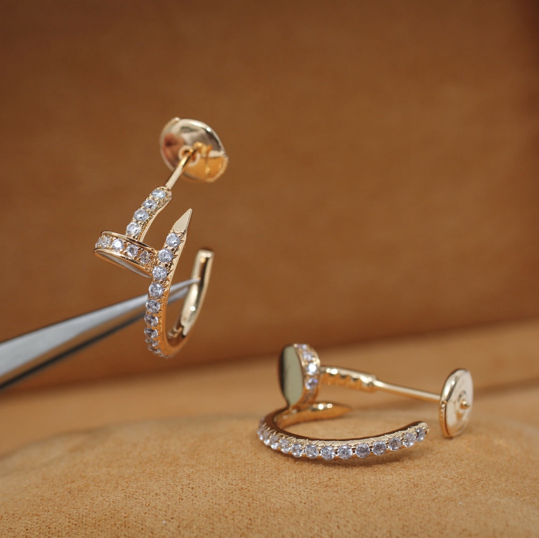 [Vintora]JUSTE EARRINGS 12.75MM PINK GOLD DIAMOND