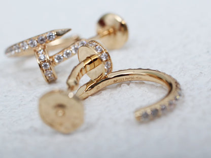 [Vintora]JUSTE EARRINGS 12.75MM PINK GOLD DIAMOND