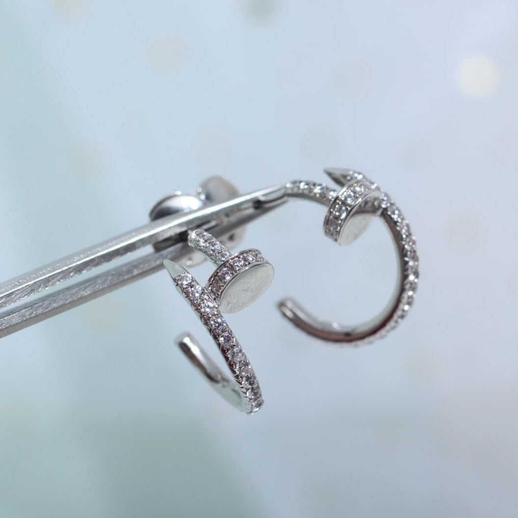 [Vintora]JUSTE EARRINGS 12.75MM SILVER DIAMOND