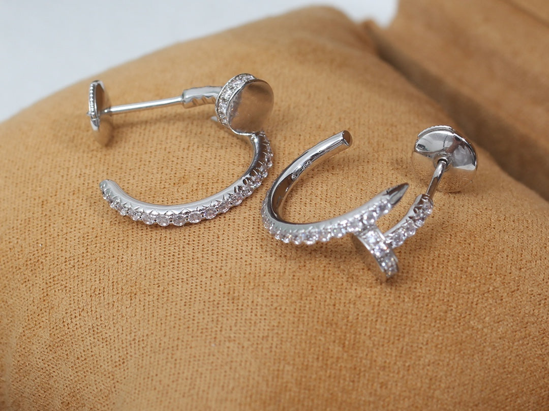 [Vintora]JUSTE EARRINGS 12.75MM SILVER DIAMOND
