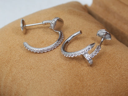[Vintora]JUSTE EARRINGS 12.75MM SILVER DIAMOND