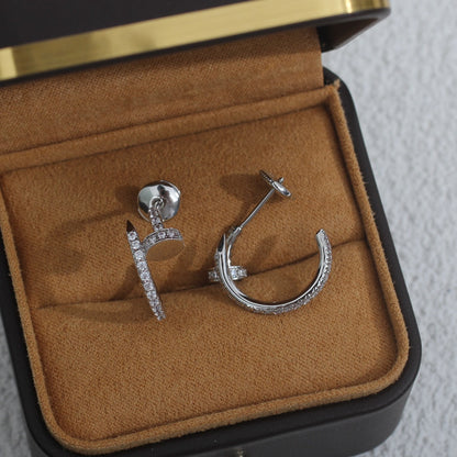 [Vintora]JUSTE EARRINGS 12.75MM SILVER DIAMOND
