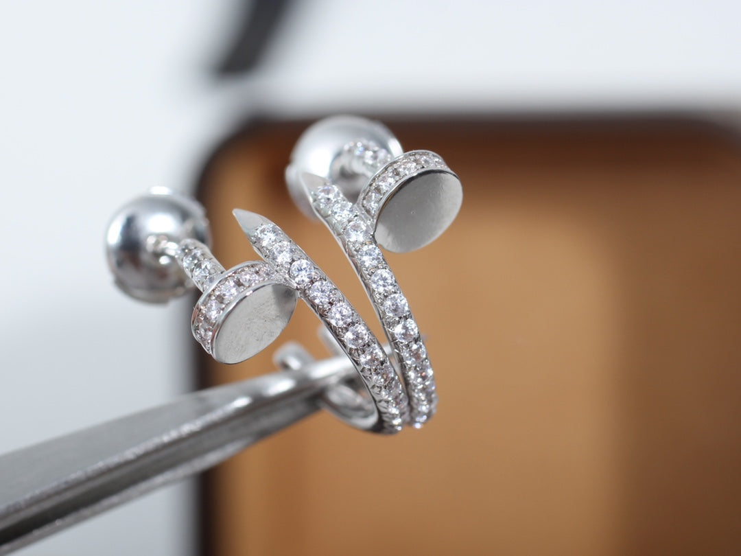 [Vintora]JUSTE EARRINGS 12.75MM SILVER DIAMOND