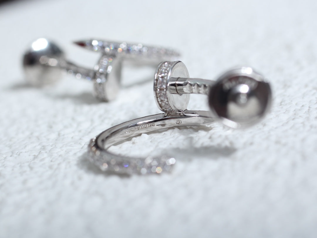 [Vintora]JUSTE EARRINGS 12.75MM SILVER DIAMOND