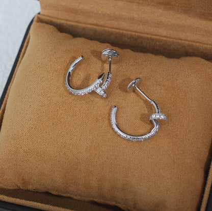 [Vintora]JUSTE EARRINGS 12.75MM SILVER DIAMOND