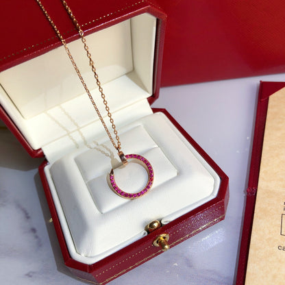 [Vintora]JUSTE NECKLACE GOLD RED DIAMONDS