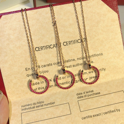 [Vintora]JUSTE NECKLACE GOLD RED DIAMONDS