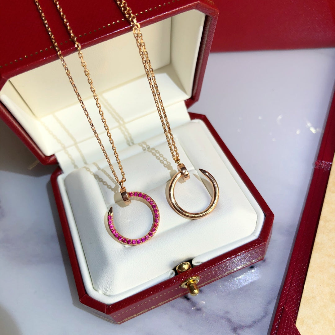 [Vintora]JUSTE NECKLACE GOLD RED DIAMONDS
