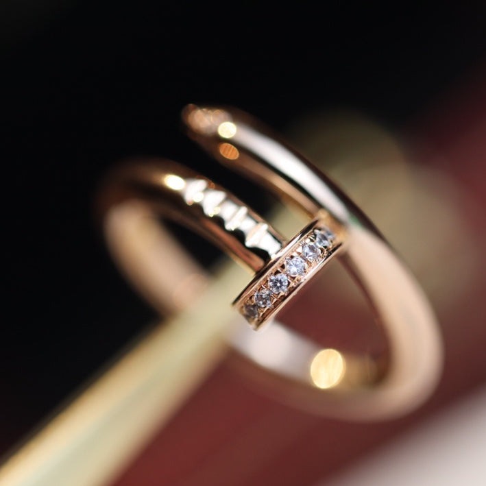 [Vintora]JUSTE RING 2.65MM PINK GOLD DIAMOND
