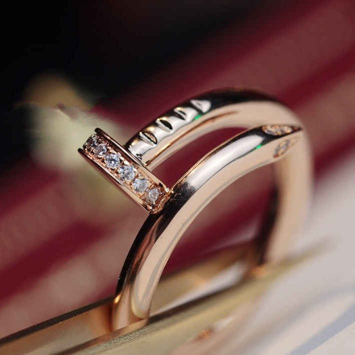 [Vintora]JUSTE RING 2.65MM PINK GOLD DIAMOND