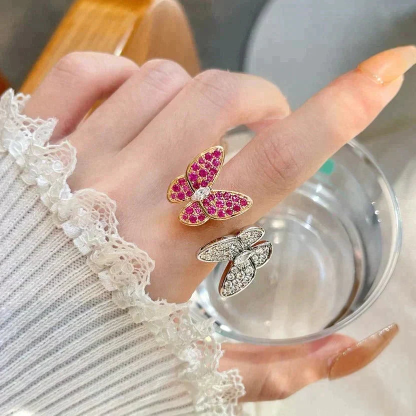 [Vintora]TWIN BUTTERFLY DIAMOND RING