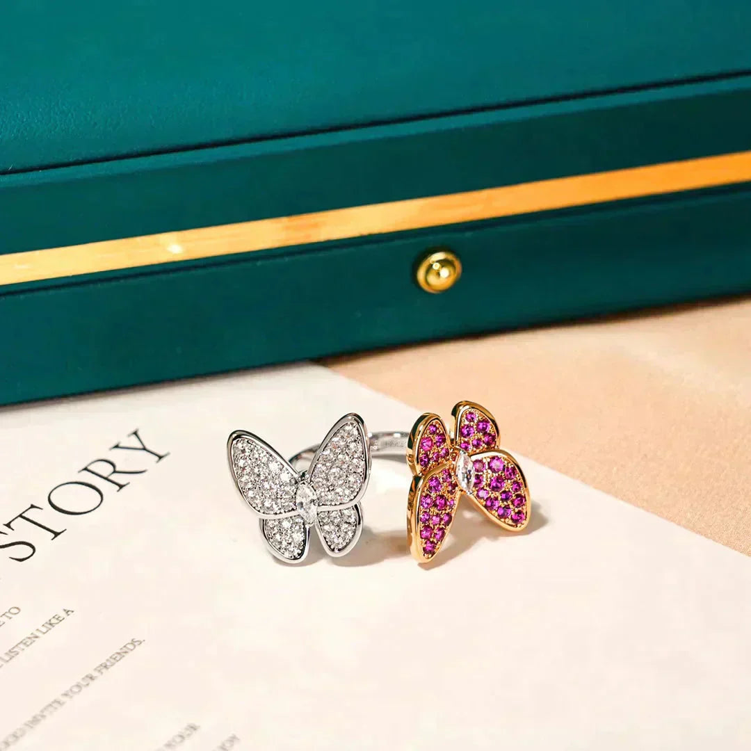 [Vintora]TWIN BUTTERFLY DIAMOND RING
