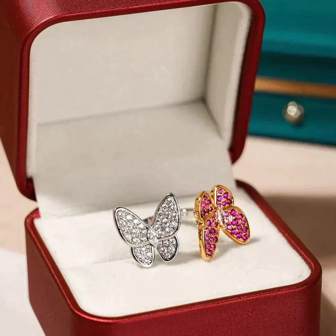 [Vintora]TWIN BUTTERFLY DIAMOND RING