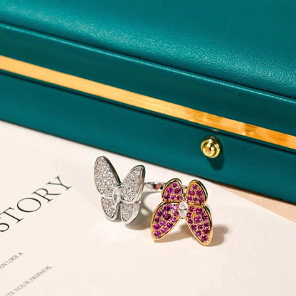 [Vintora]TWIN BUTTERFLY DIAMOND RING