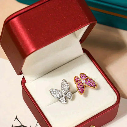 [Vintora]TWIN BUTTERFLY DIAMOND RING