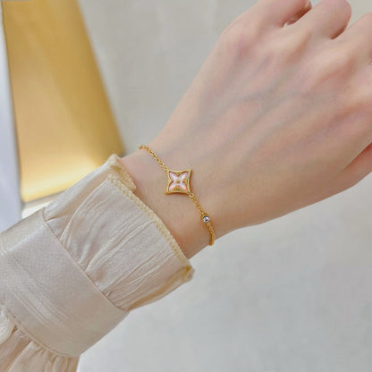 [Vintora]STAR 1 DIAMOND PINK GOLD BRACELET