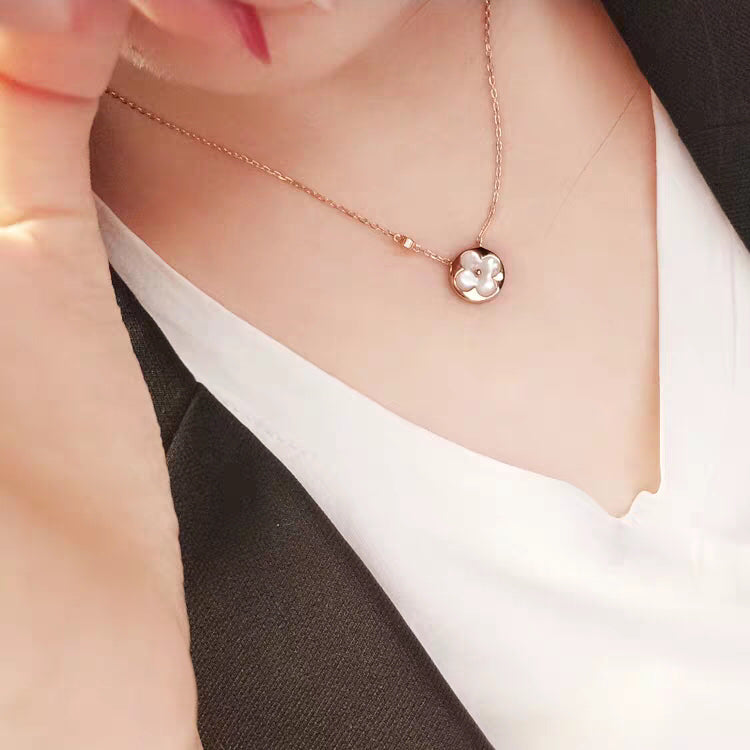 [Vintora]SUN MOP GOLD 1 DIAMOND NECKLACE