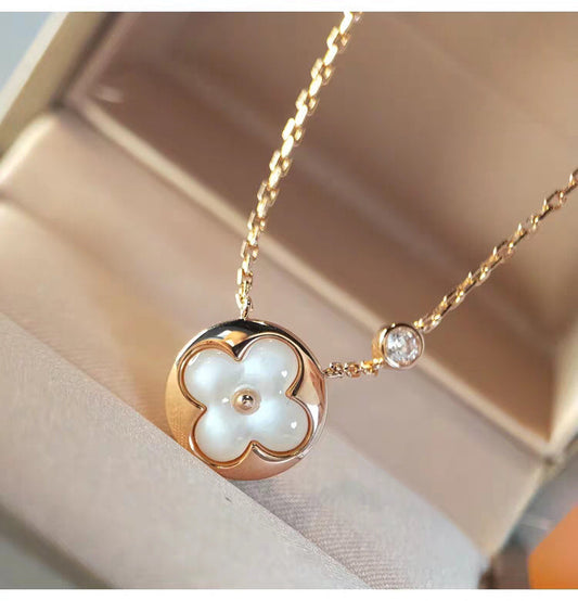 [Vintora]SUN MOP GOLD 1 DIAMOND NECKLACE