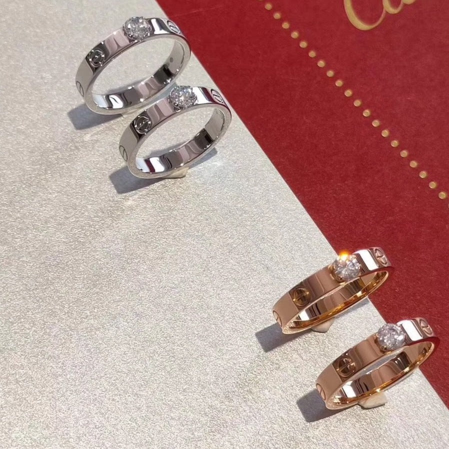[Vintora]LOVE RING 3.6MM 1 BIG DIAMOND
