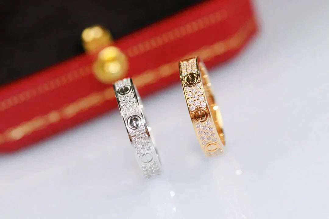 [Vintora]LOVE RING 3.6MM DIAMOND PAVED