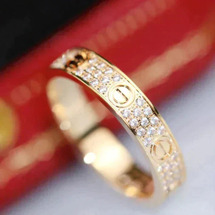 [Vintora]LOVE RING 3.6MM DIAMOND PAVED