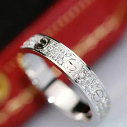 [Vintora]LOVE RING 3.6MM DIAMOND PAVED
